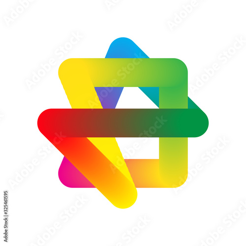 Colorful abstract shape - vector.