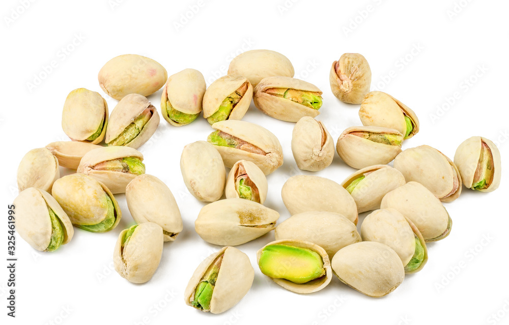 Pistachios isolated on a white background Pistachios isolated on a white background