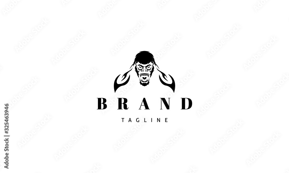 Vector logo on which the abstract image of the savage. Vector logo on which the abstract image of the savage.