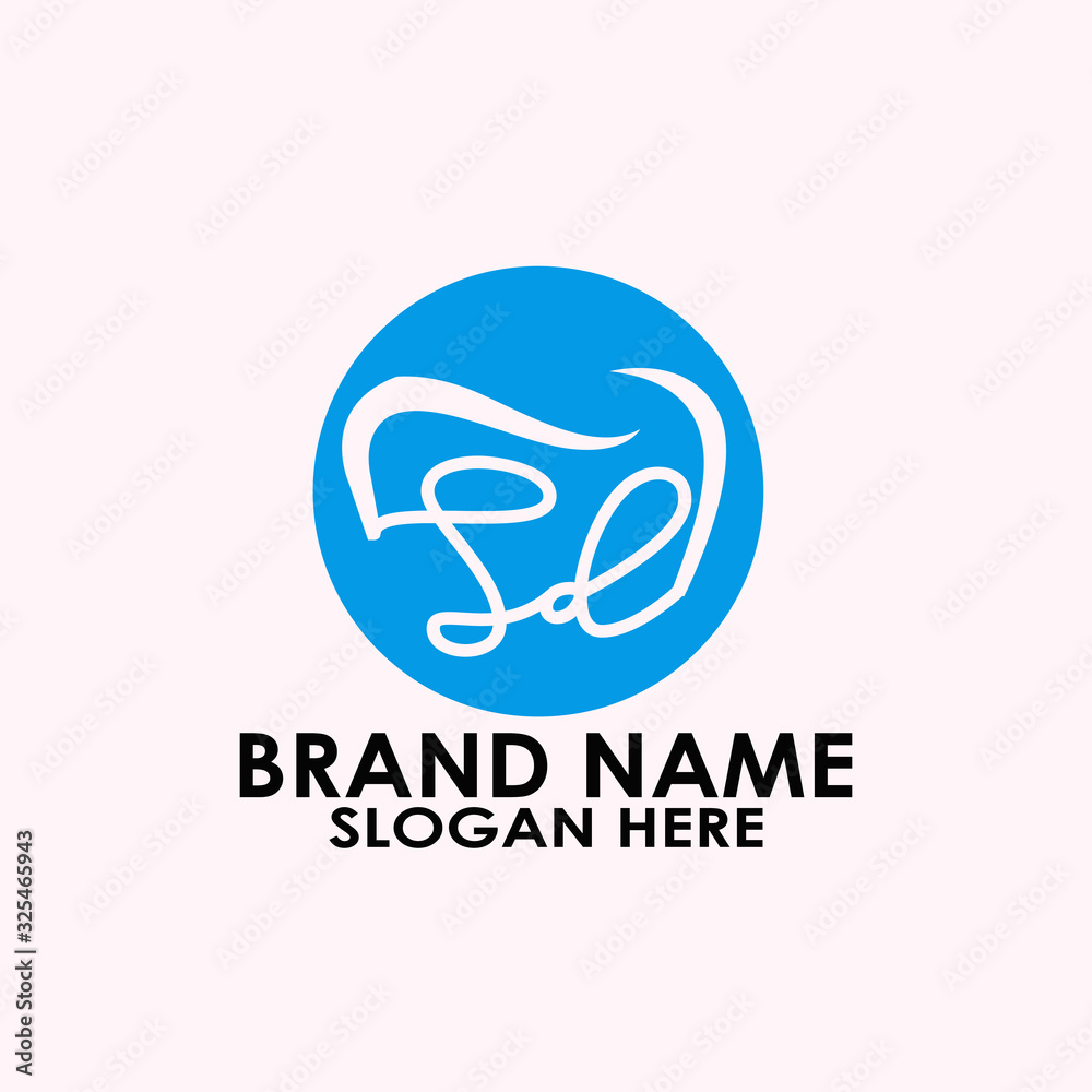 logo letter sd with dental circle vector design logo letter sd with dental circle vector design