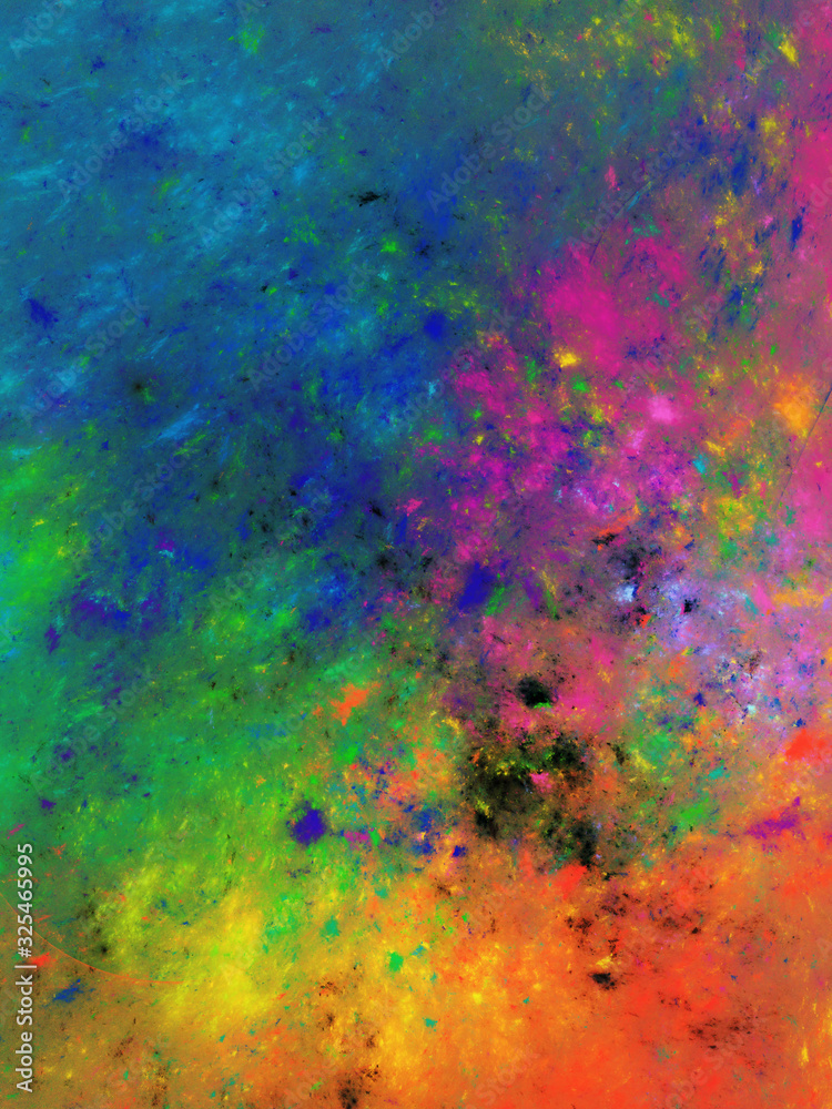 rainbow abstract fractal background 3d rendering illustration