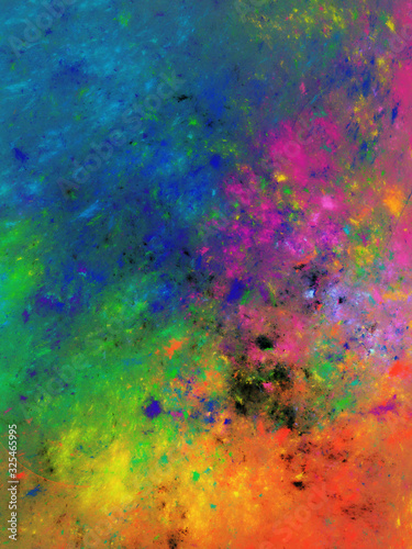 rainbow abstract fractal background 3d rendering illustration © panzer25