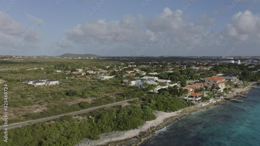Bonaire Caribbean Netherlands Aerial v33 Moving away from Hato towards ocean - January 2019 Bonaire Caribbean Netherlands Aerial v33 Moving away from Hato towards ocean - January 2019