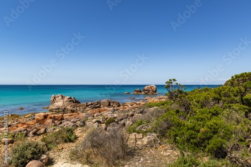 Wide angle shot of the beach of the Meelup Regional Park in Australia photo