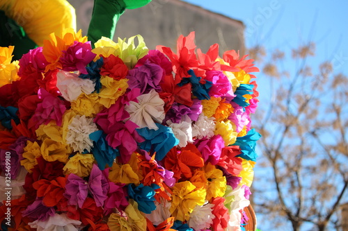 Tableau sur toile char fleuri de carnaval