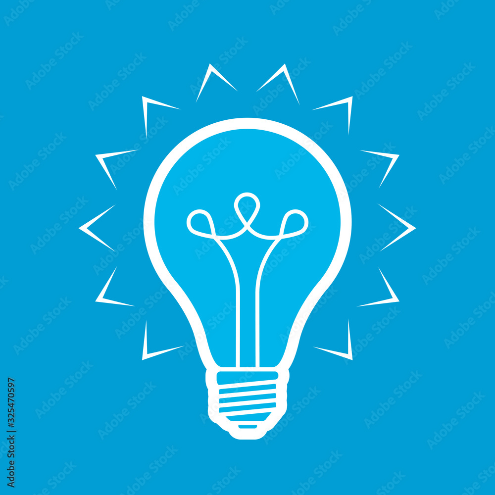 Light bulb, symbol. Electricity innovation idea vector illustration Light bulb, symbol. Electricity innovation idea vector illustration