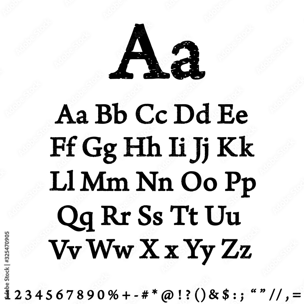Dirty textured of typography grungy stamped alphabet font vector collection Dirty textured of typography grungy stamped alphabet font vector collection