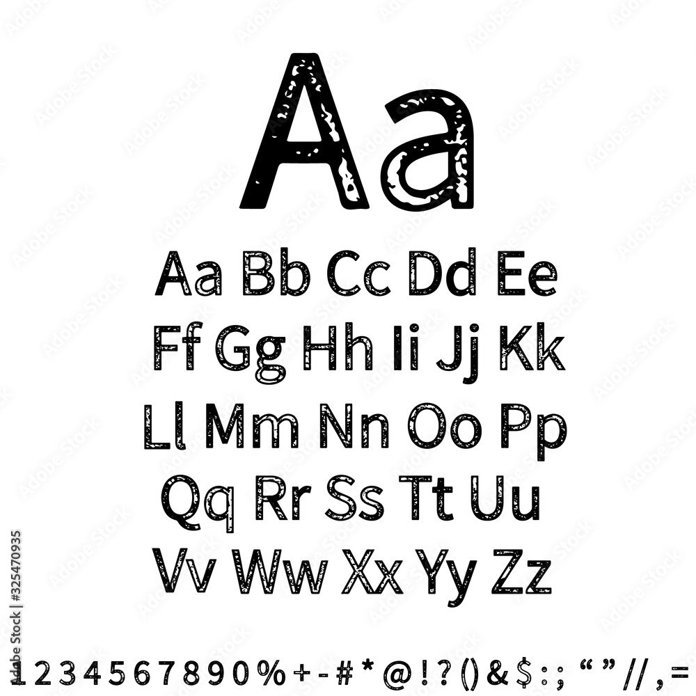Dirty textured of typography grungy stamped alphabet font vector collection Dirty textured of typography grungy stamped alphabet font vector collection