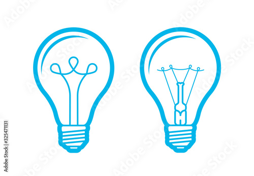 Light bulb symbol. Electricity, innovation, idea vector
