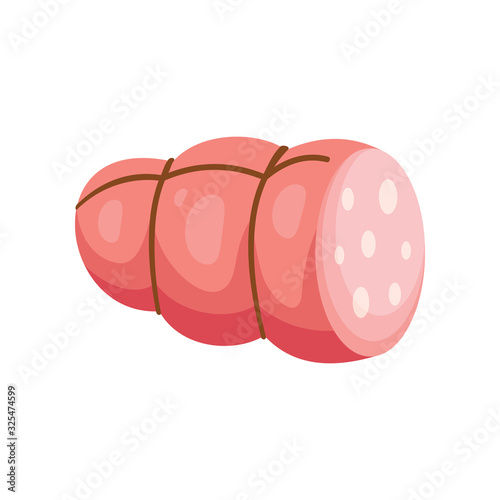 Pariser flat icon. Vector Pariser in flat style isolated on white background. Element for web, game and food meat advertising