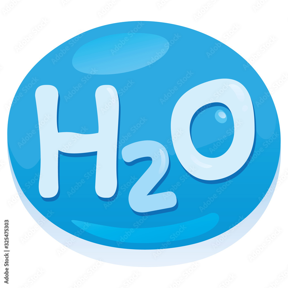 Icon, logo, conceptual letter H, Number 2 and letter O. Formula H2O. Ideal for visual communication, information and institutional material Icon, logo, conceptual letter H, Number 2 and letter O. Formula H2O. Ideal for visual communication, information and institutional material
