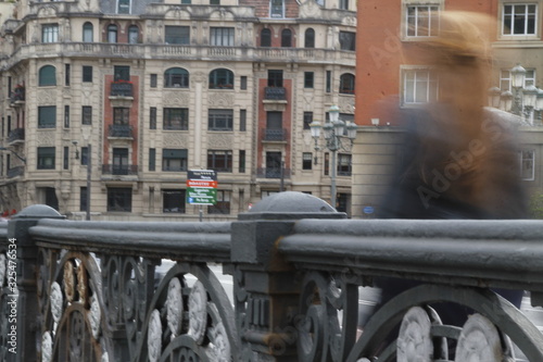 City ilfe in the downtown of Bilbao photo