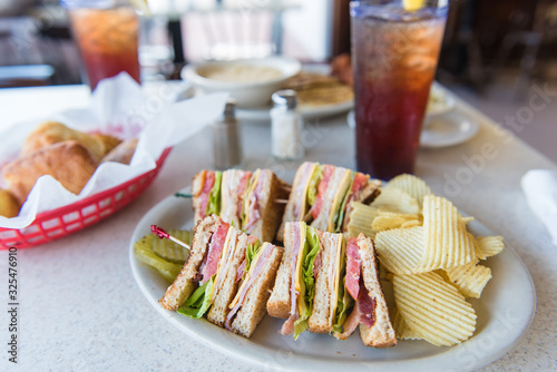 club sandwich on table