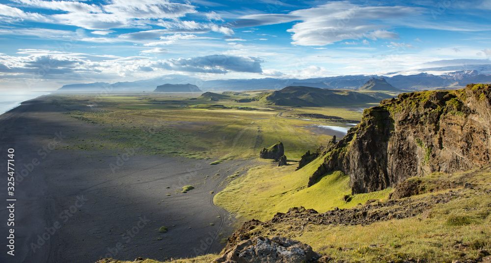 Beautiful scenic wild landscape of Icelandic nature.