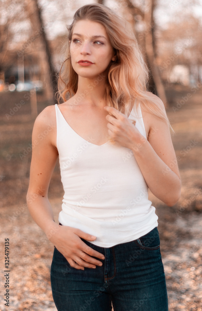 Portrait of a beautiful blonde