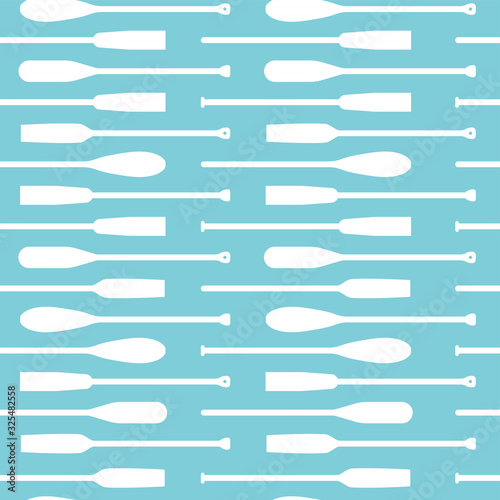 Fashion seamless pattern with oars  or paddles