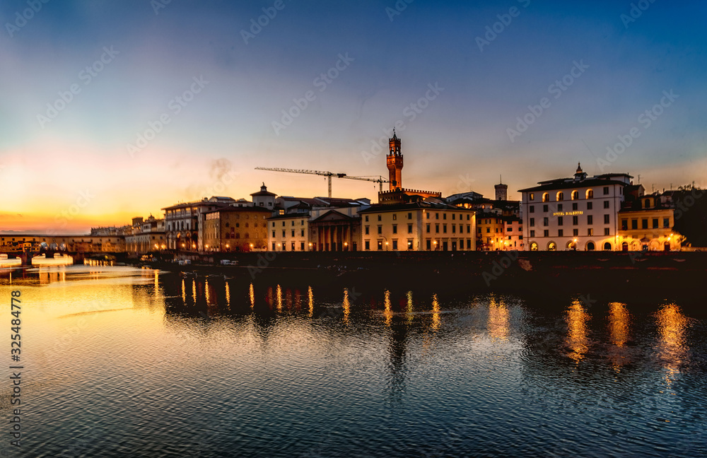 Florence by the Golden Hour, Water Reflection