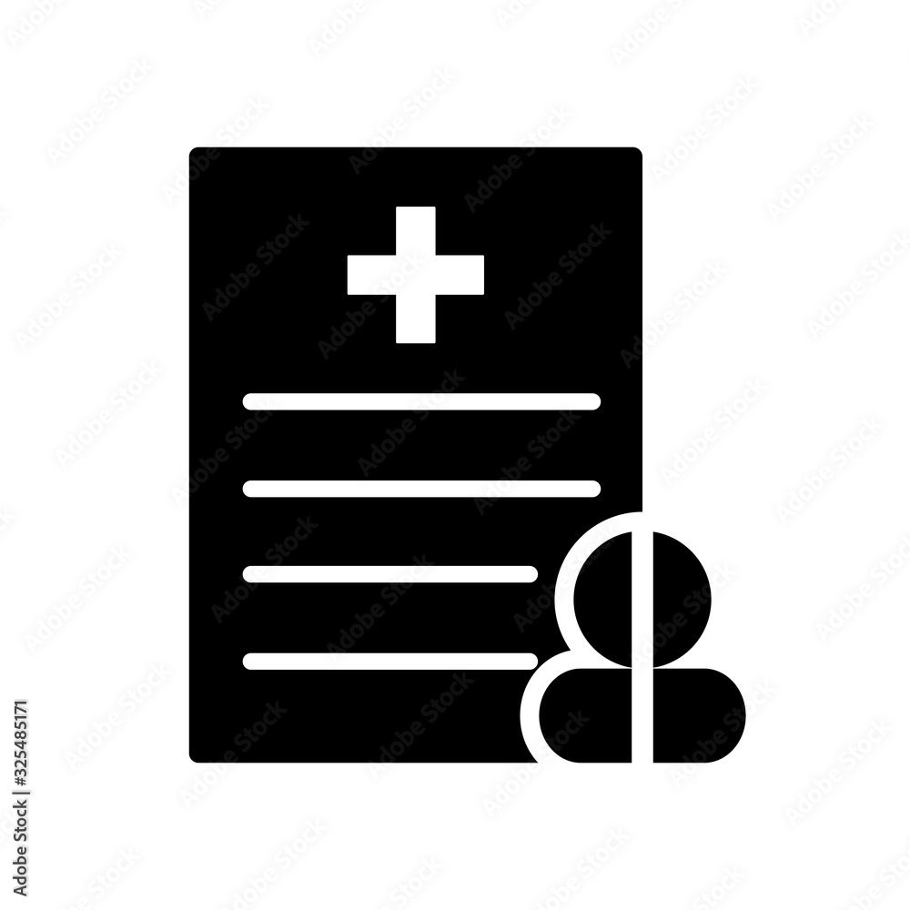 medical recipe icon design vector template medical recipe icon design vector template
