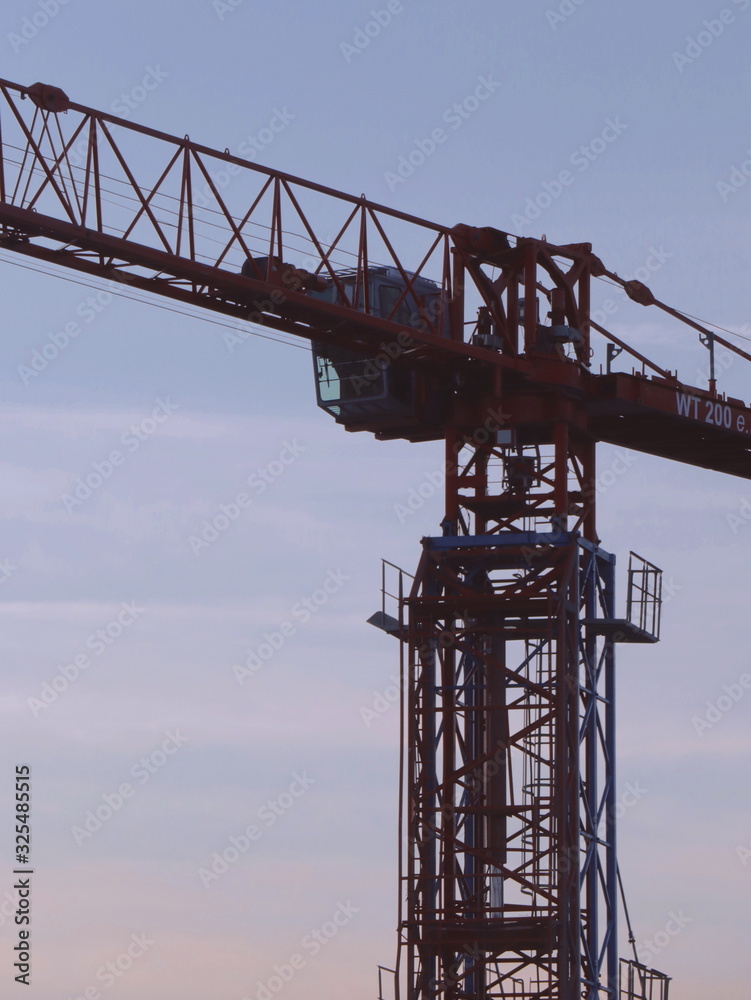 crane on background of blue sky crane on background of blue sky