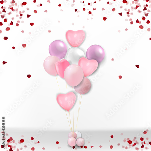 Realistic balloons on white. Vector illustration.