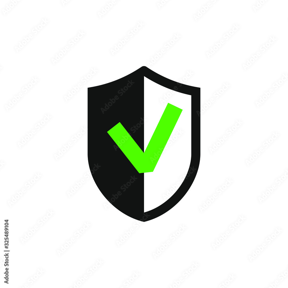 Shield icon, isolated EPS vector illustration