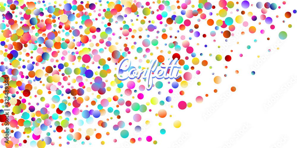 Carnival Confetti Explosion Vector Background. Falling Color Tinsel, Fiesta Celebration Design. 