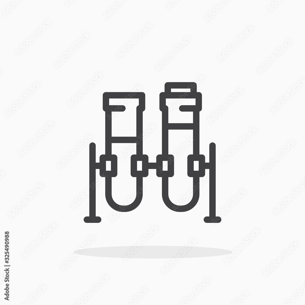 Test tubes icon in line style. Editable stroke. Test tubes icon in line style. Editable stroke.