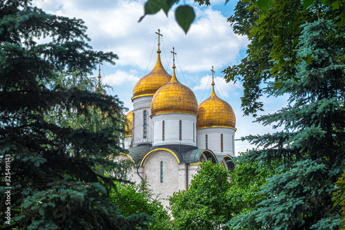 Dormition Cathedral inside Kremlin, Moscow, Russia