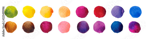 Colorful Watercolour Circles. Color drawing. Decorative backdrop vector