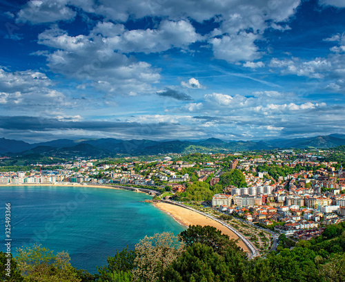 View on the beach of San Sebastian, Spain