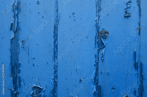 Chipped wooden painted wall background