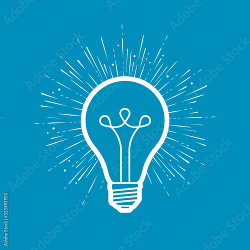 Light bulb. Electricity, innovation, idea symbol vector
