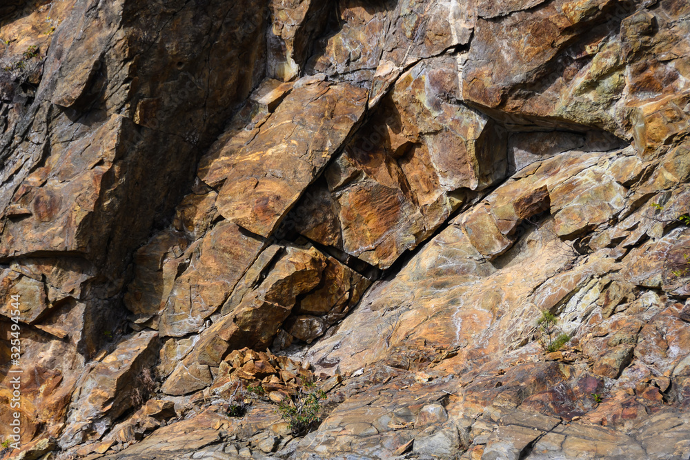 Nature Abstract: Pattern Created by Cracks and Crevices in a Solid Rock Wall Nature Abstract: Pattern Created by Cracks and Crevices in a Solid Rock Wall