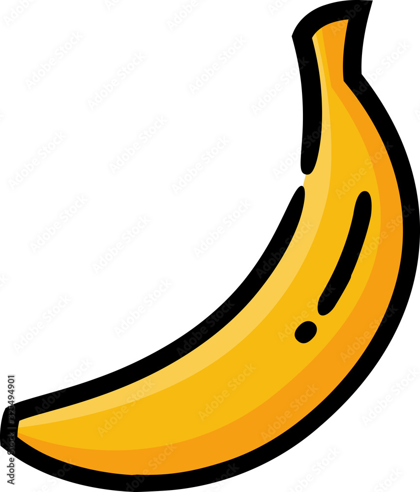 Banana Fruit Doodle Sketch Icon
