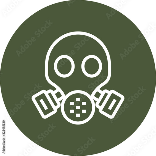 Gas Mask Respirator Outline Icon