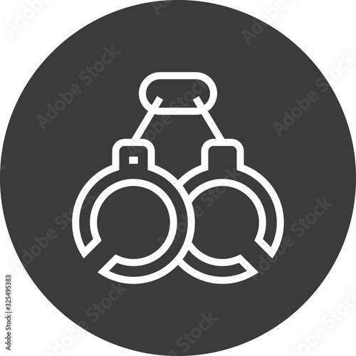 Handcuffs Arrest Busted Outline Icon