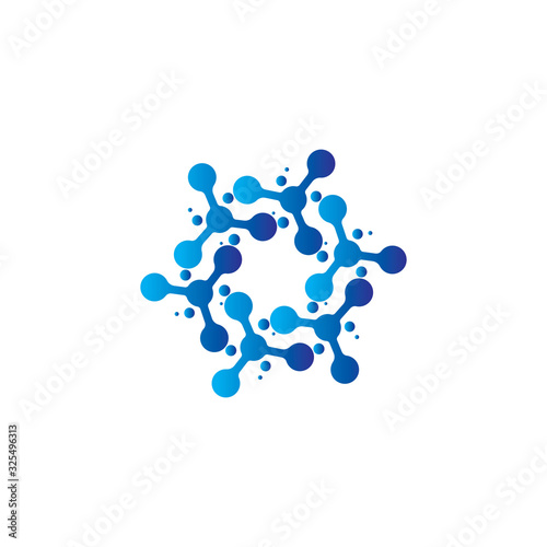 Molecule vector illustration design