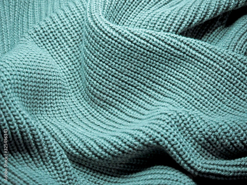 turquoise knitted background