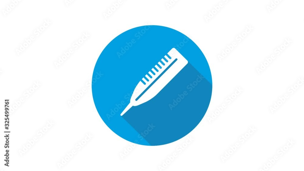 Blue motion graphic icon animation temperature Blue motion graphic icon animation temperature