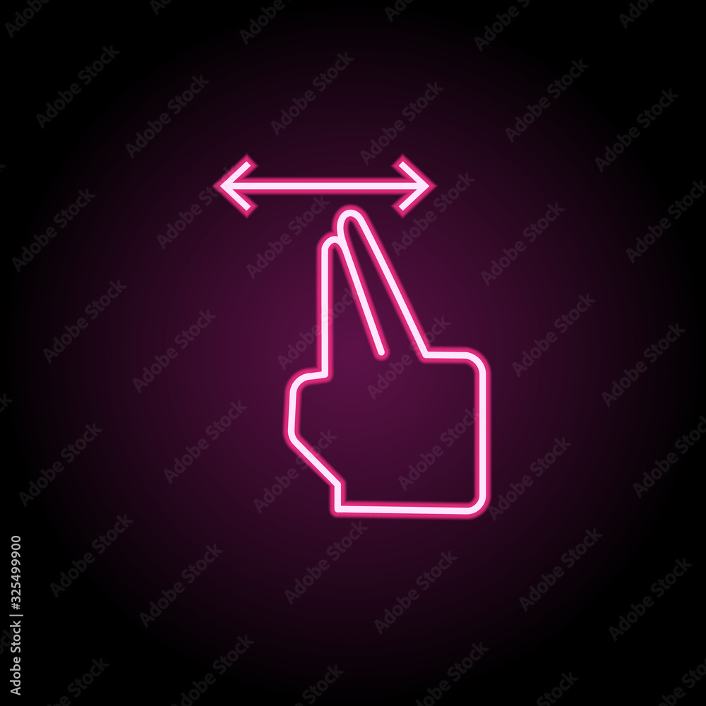 Swipe, finger, touch neon icon. Simple thin line, outline vector of touch gesture icons for ui and ux, website or mobile application Swipe, finger, touch neon icon. Simple thin line, outline vector of touch gesture icons for ui and ux, website or mobile application