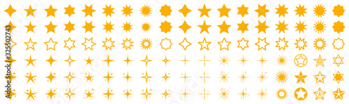 Stars set icons. Rating star signs collection – stock vector photo