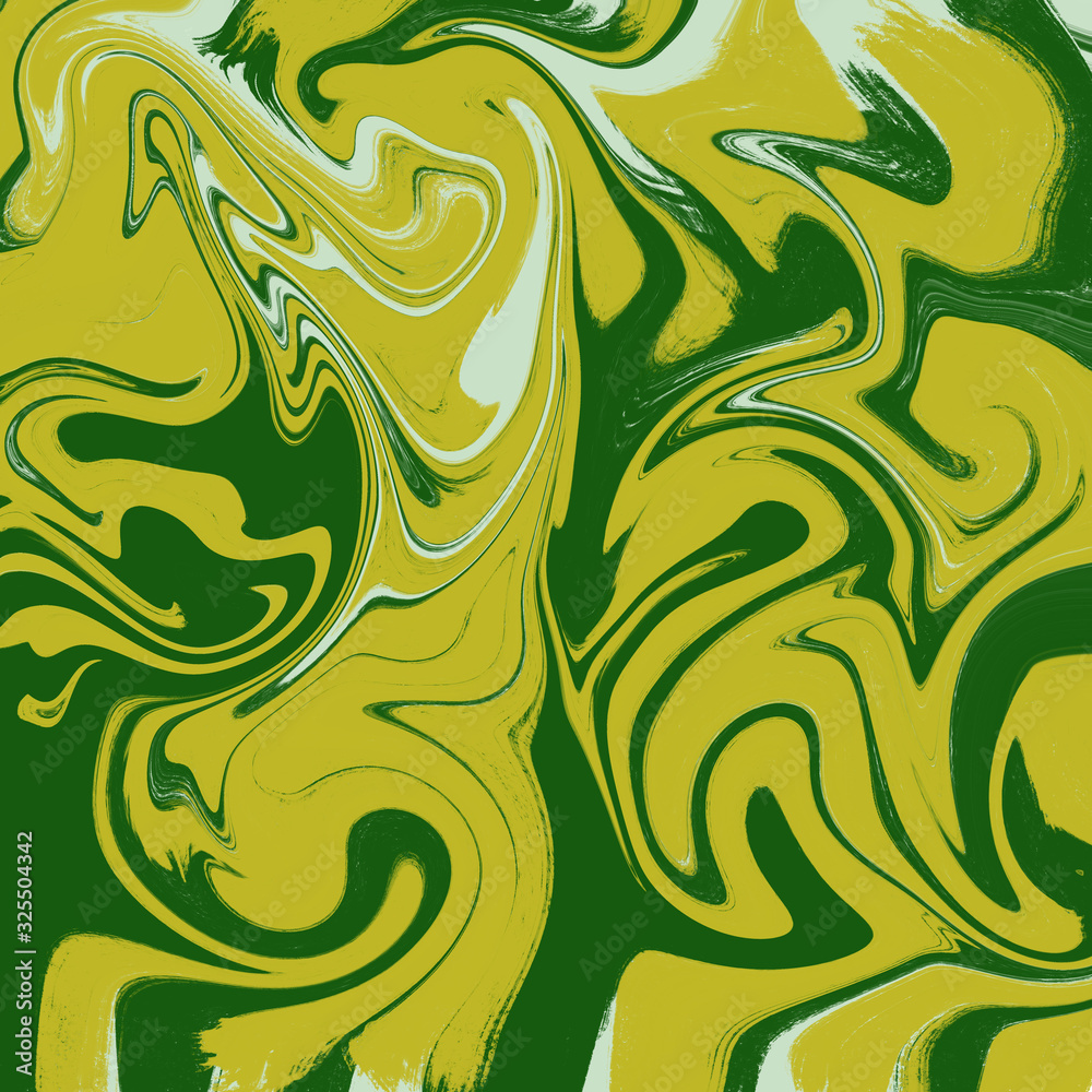 Abstract modern green digital drawing texture for the background waves of different colors