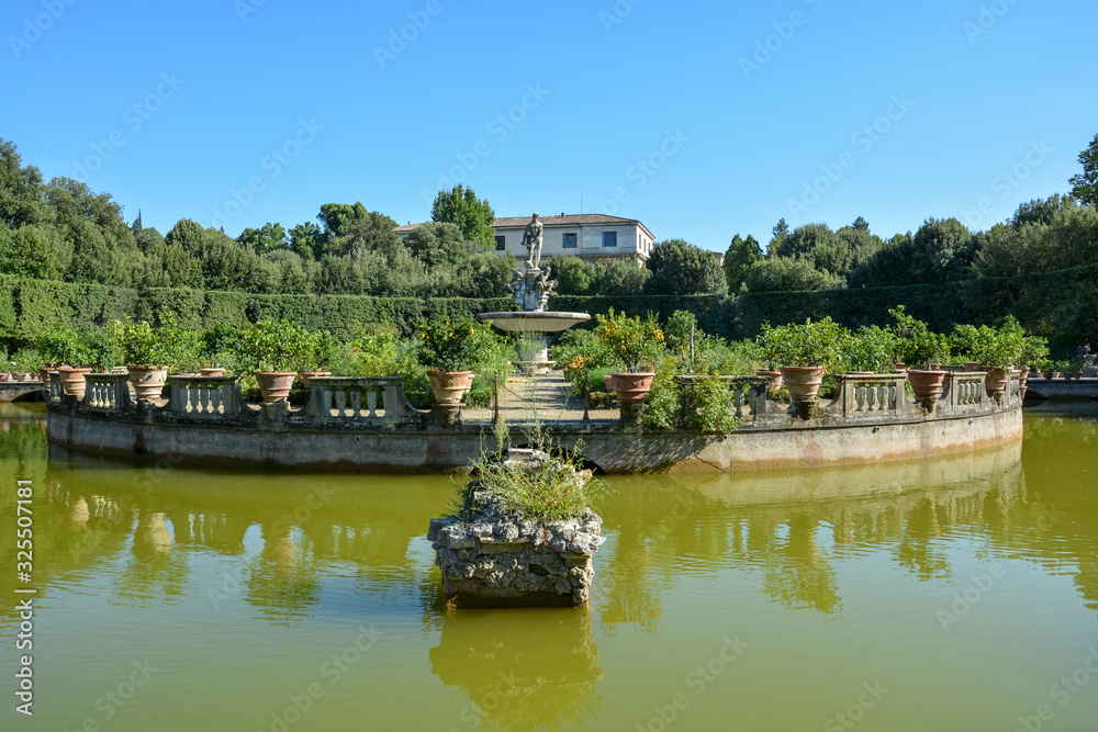 The garden giardino di Boboli in Florence