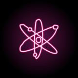 Atomic elements sketch neon icon. Simple thin line, outline vector of education icons for ui and ux, website or mobile application