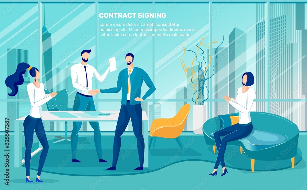 Fototapeta premium Business People Meeting for Signing Contract.