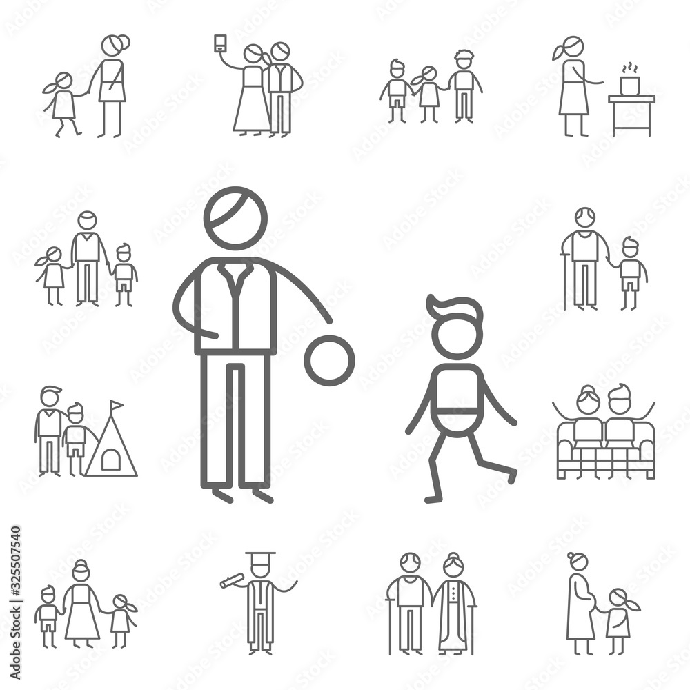 Fatherhood, family icon. Family life icons universal set for web and mobile Fatherhood, family icon. Family life icons universal set for web and mobile
