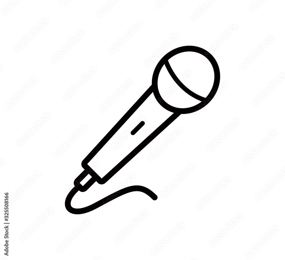 Microphone icon vector logo design template Microphone icon vector logo design template