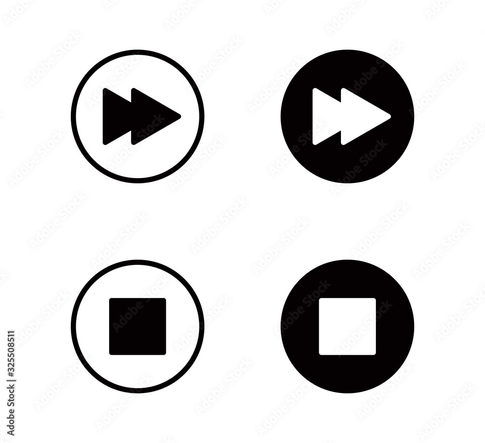 Multimedia icon next and play icon vector logo design template Multimedia icon next and play icon vector logo design template