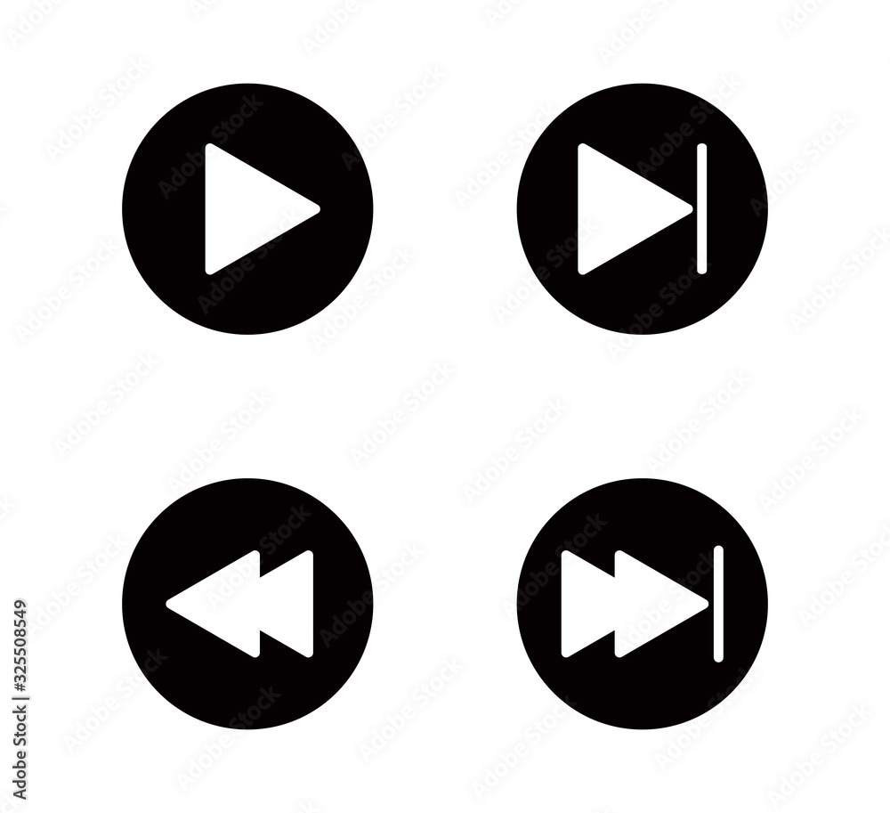 Multimedia icon next and play icon vector logo design template Multimedia icon next and play icon vector logo design template