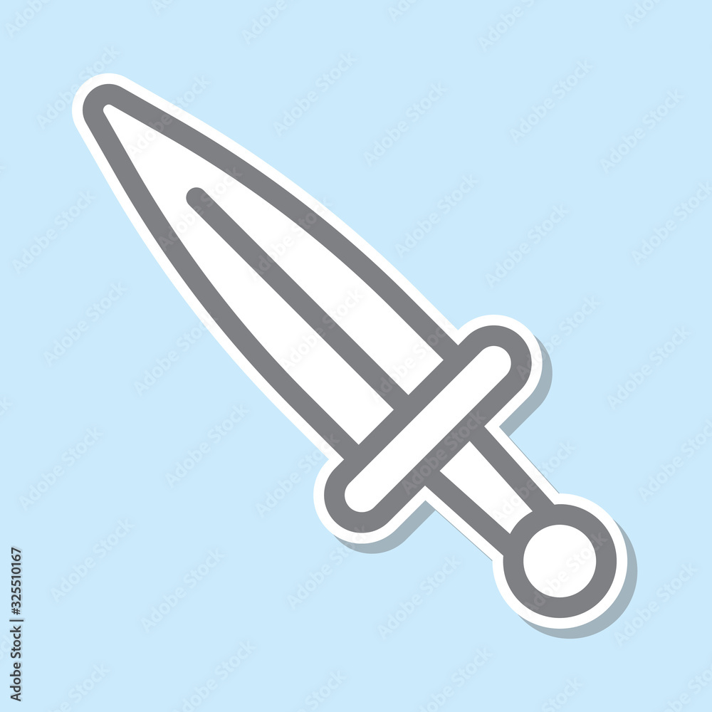 Knave sticker icon. Simple thin line, outline vector of mythology icons for ui and ux, website or mobile application Knave sticker icon. Simple thin line, outline vector of mythology icons for ui and ux, website or mobile application